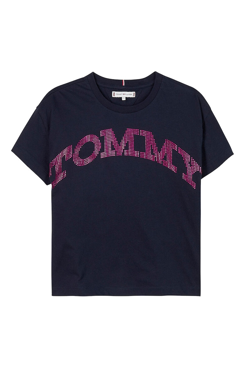 Tommy Hilfiger Tricou cu decolteu la baza gatului si imprimeu logo - Pled.ro