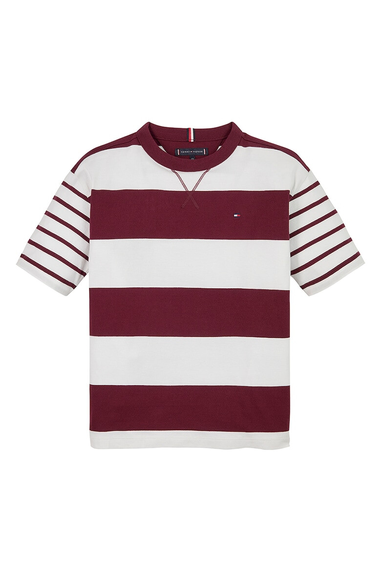 Tommy Hilfiger Tricou de bumbac cu model in dungi - Pled.ro