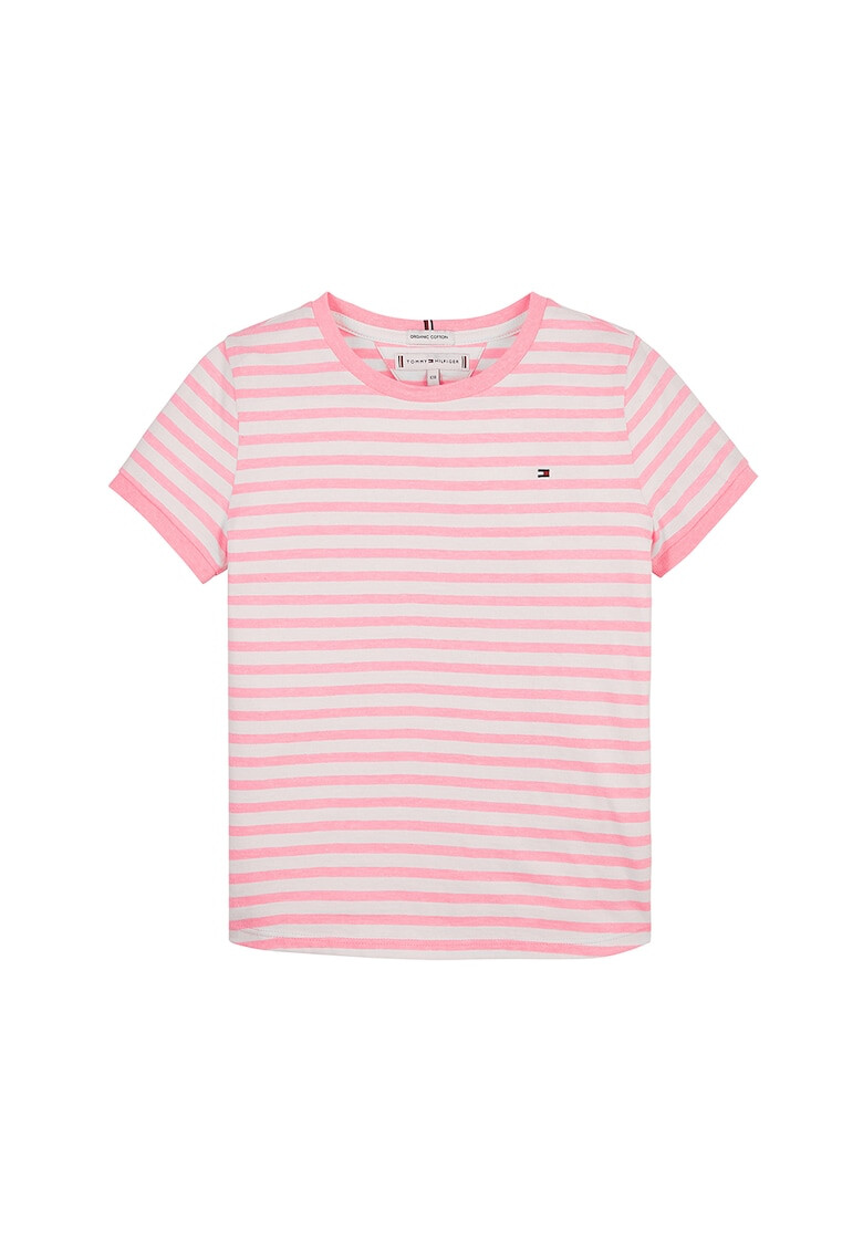 Tommy Hilfiger Tricou din amestec de bumbac organic cu model in dungi - Pled.ro