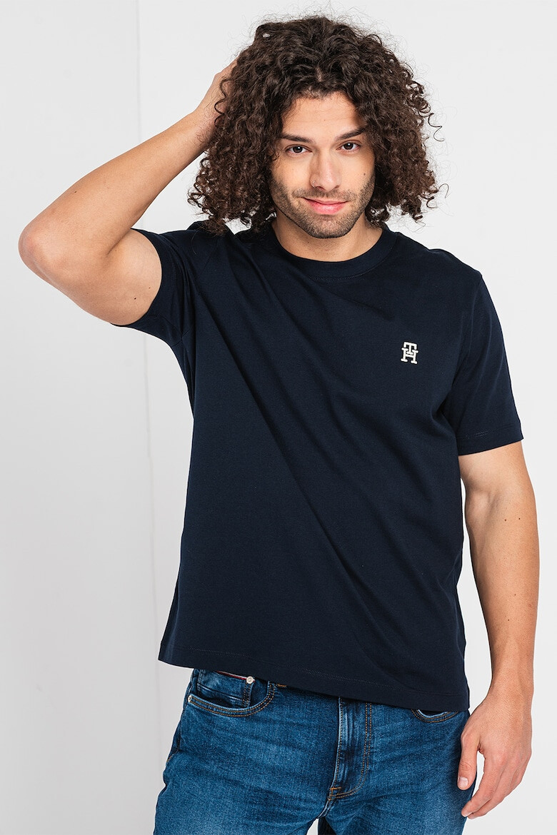 Tommy Hilfiger Tricou din bumbac cu decolteu la baza gatului - Pled.ro