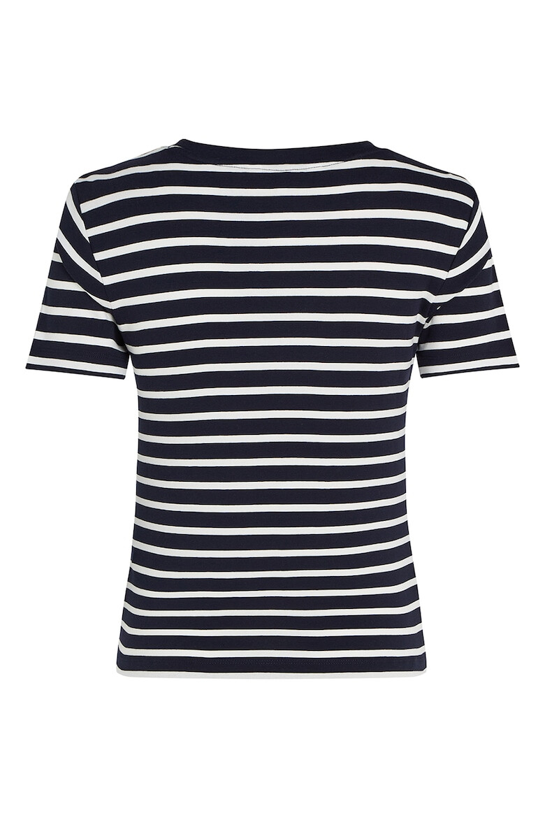 Tommy Hilfiger Tricou din bumbac cu decolteu la baza gatului - Pled.ro