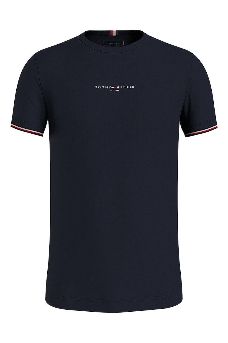 Tommy Hilfiger Tricou slim fit din bumbac cu decolteu la baza gatului - Pled.ro