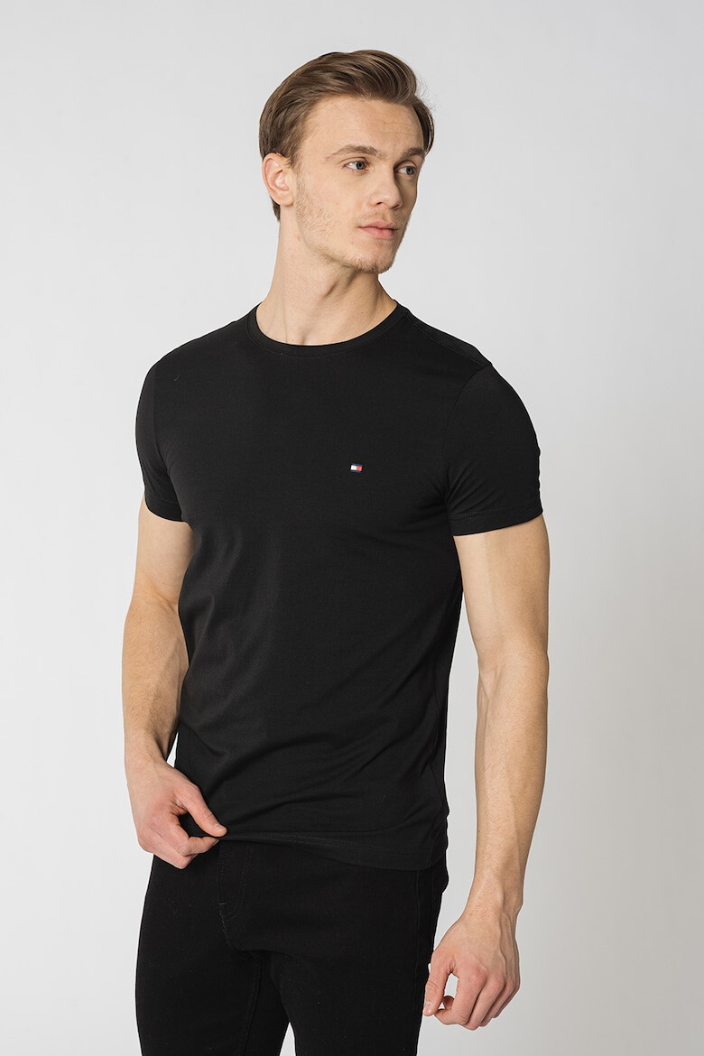 Tommy Hilfiger Tricou slim fit cu decolteu la baza gatului - Pled.ro