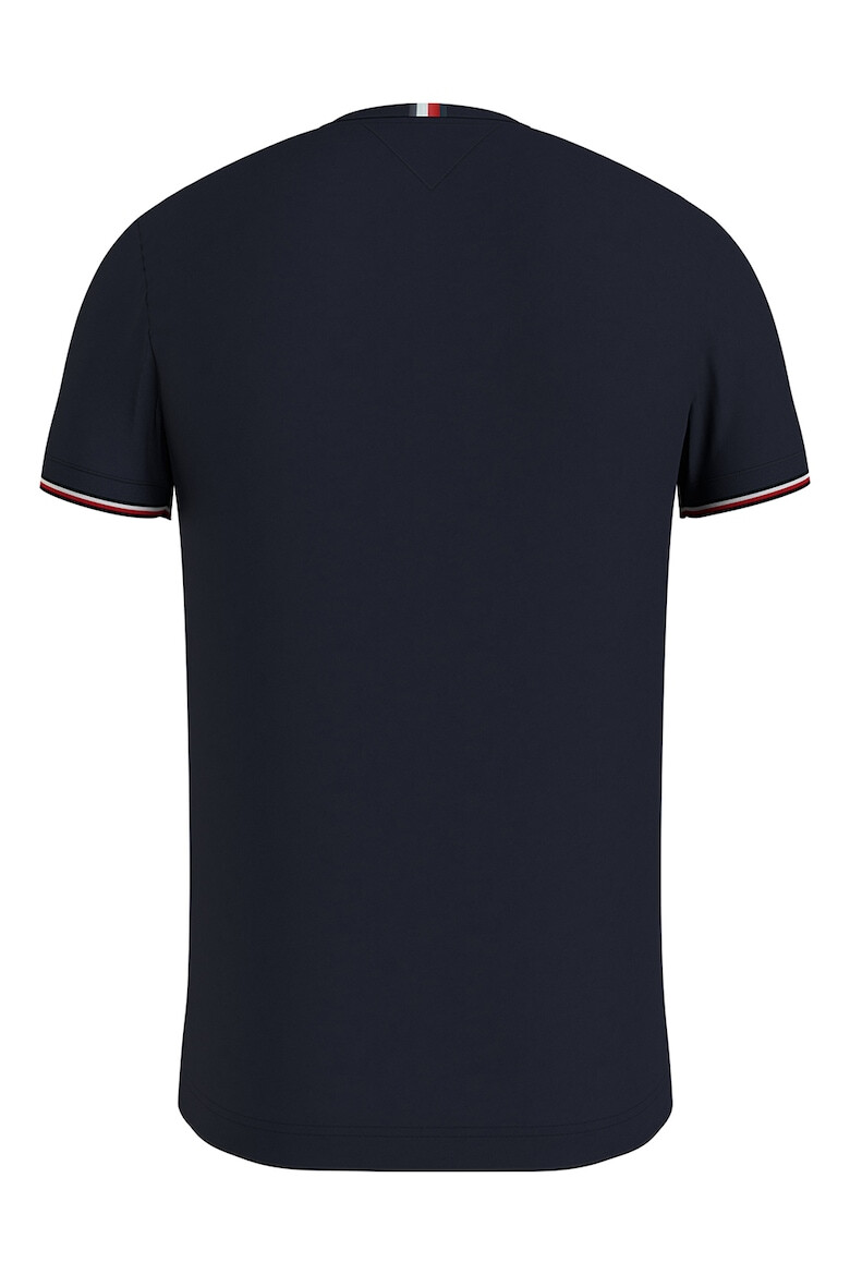 Tommy Hilfiger Tricou slim fit din bumbac cu decolteu la baza gatului - Pled.ro