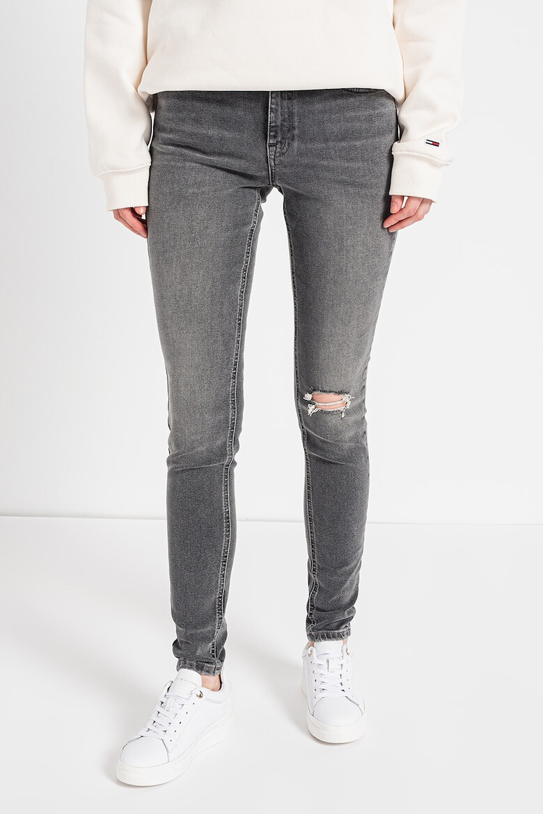 Tommy Jeans Blugi skinny cu detalii cu aspect deteriorat Nora - Pled.ro