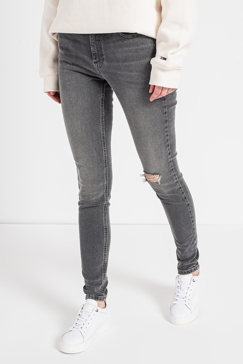 Tommy Jeans Blugi skinny cu detalii cu aspect deteriorat Nora - Pled.ro