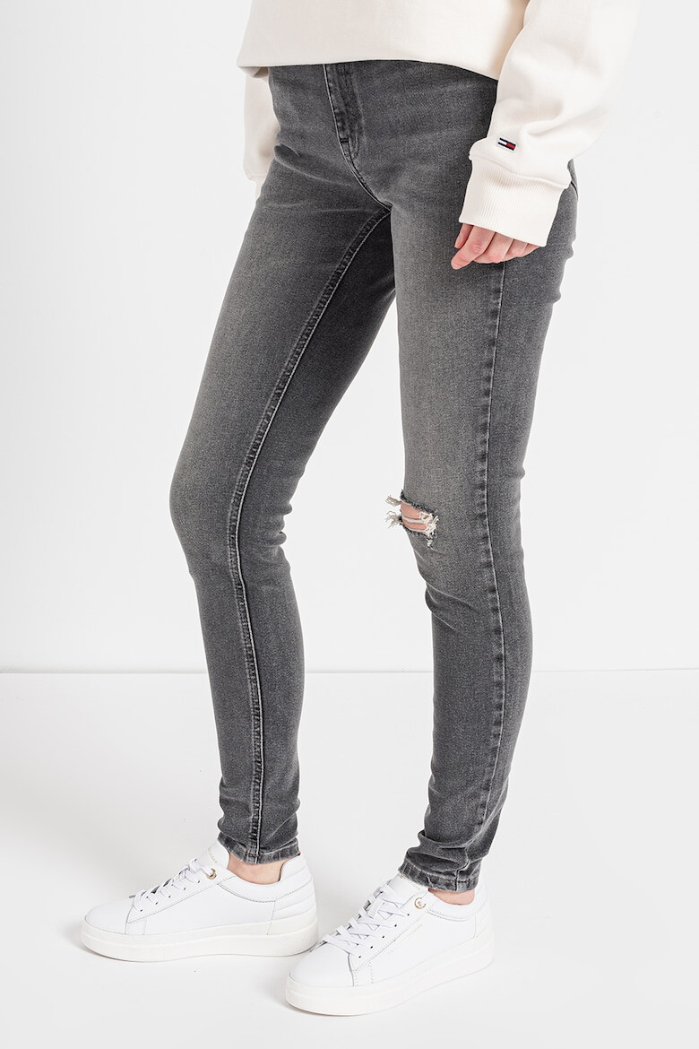 Tommy Jeans Blugi skinny cu detalii cu aspect deteriorat Nora - Pled.ro