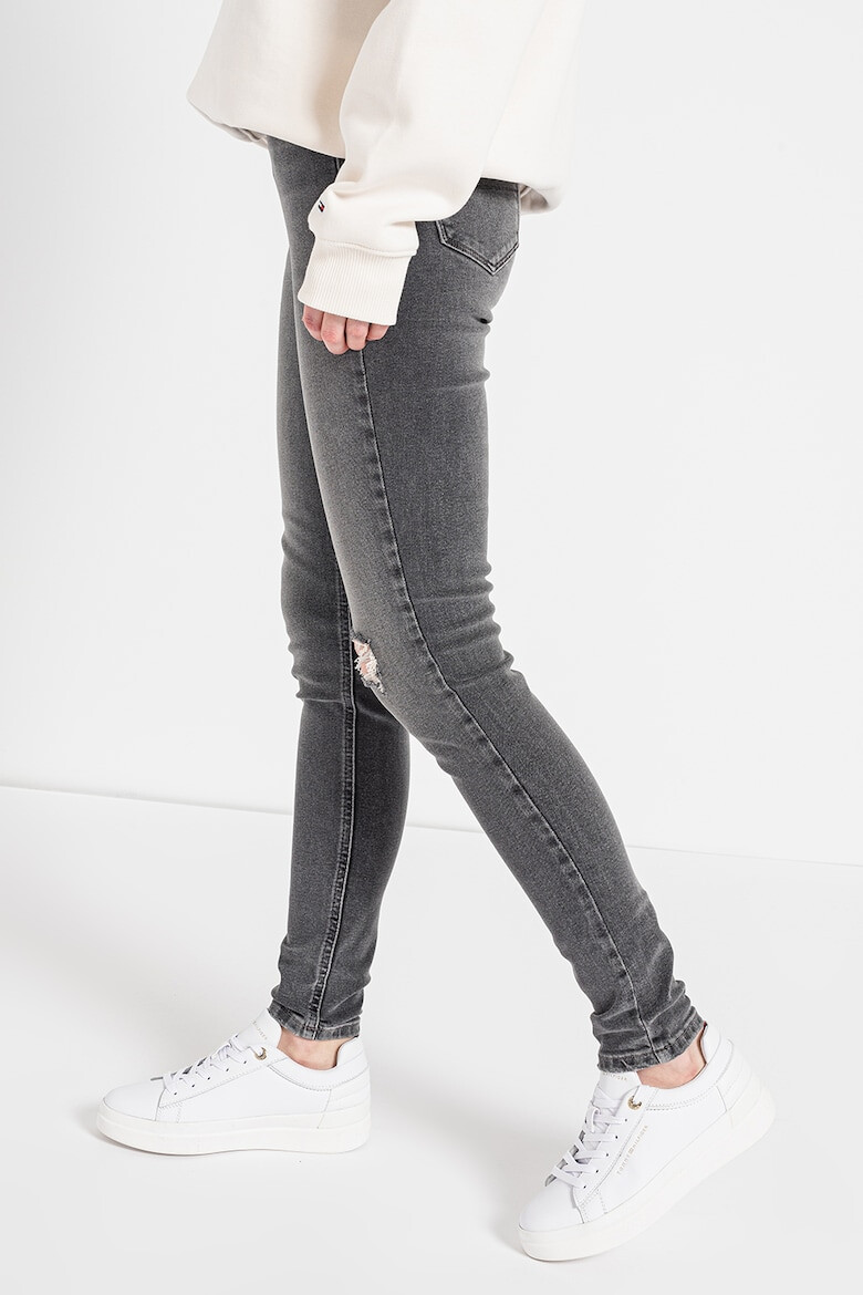 Tommy Jeans Blugi skinny cu detalii cu aspect deteriorat Nora - Pled.ro