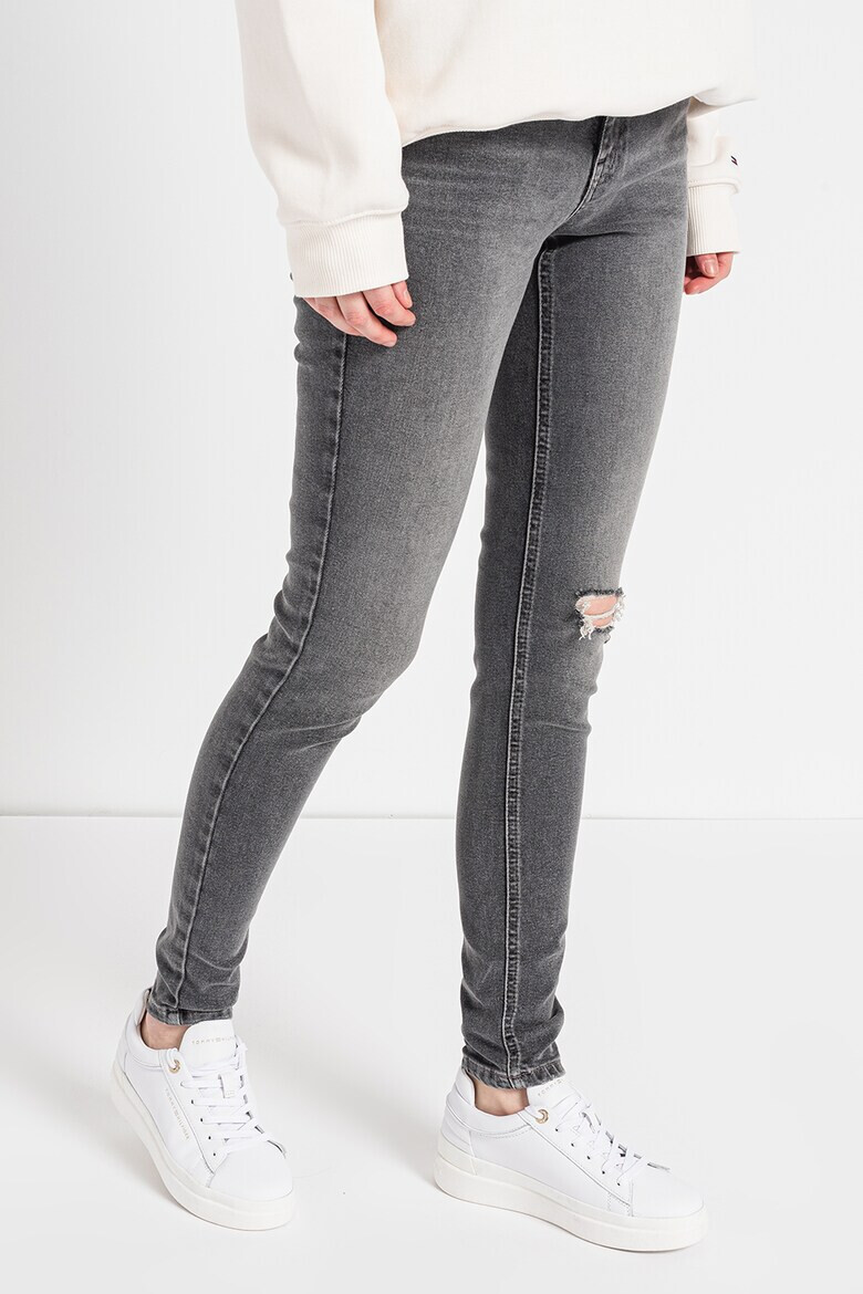 Tommy Jeans Blugi skinny cu detalii cu aspect deteriorat Nora - Pled.ro