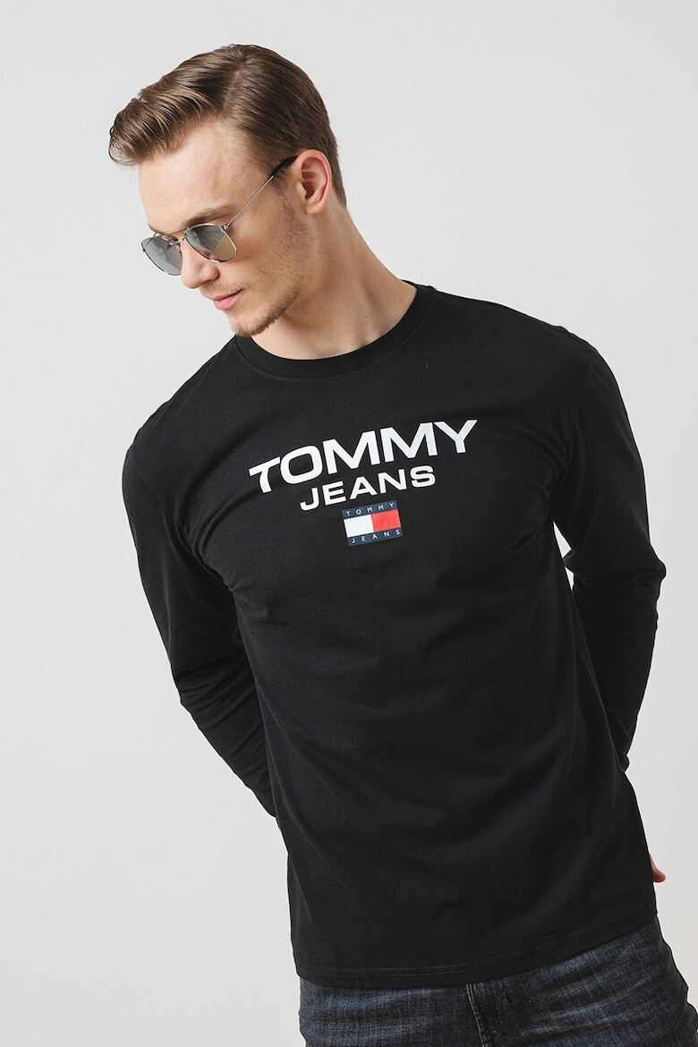 Tommy Jeans Bluza de bumbac organic cu imprimeu logo contrastant - Pled.ro