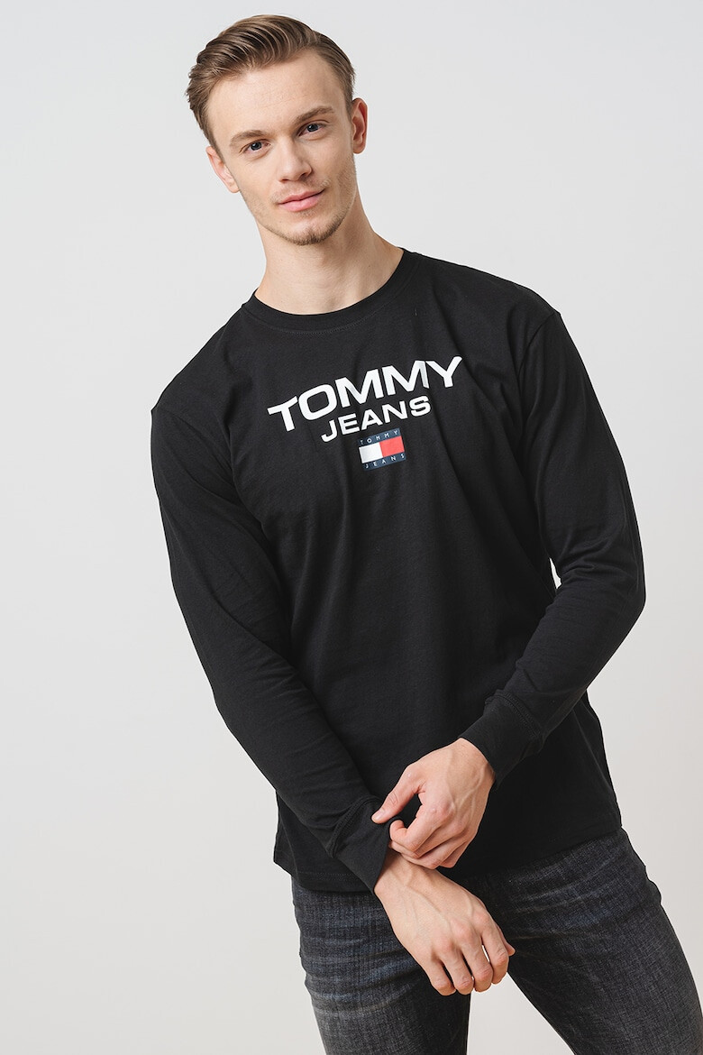 Tommy Jeans Bluza de bumbac organic cu imprimeu logo contrastant - Pled.ro