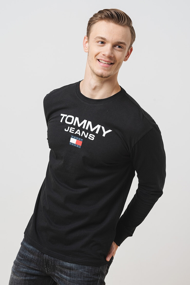 Tommy Jeans Bluza de bumbac organic cu imprimeu logo contrastant - Pled.ro