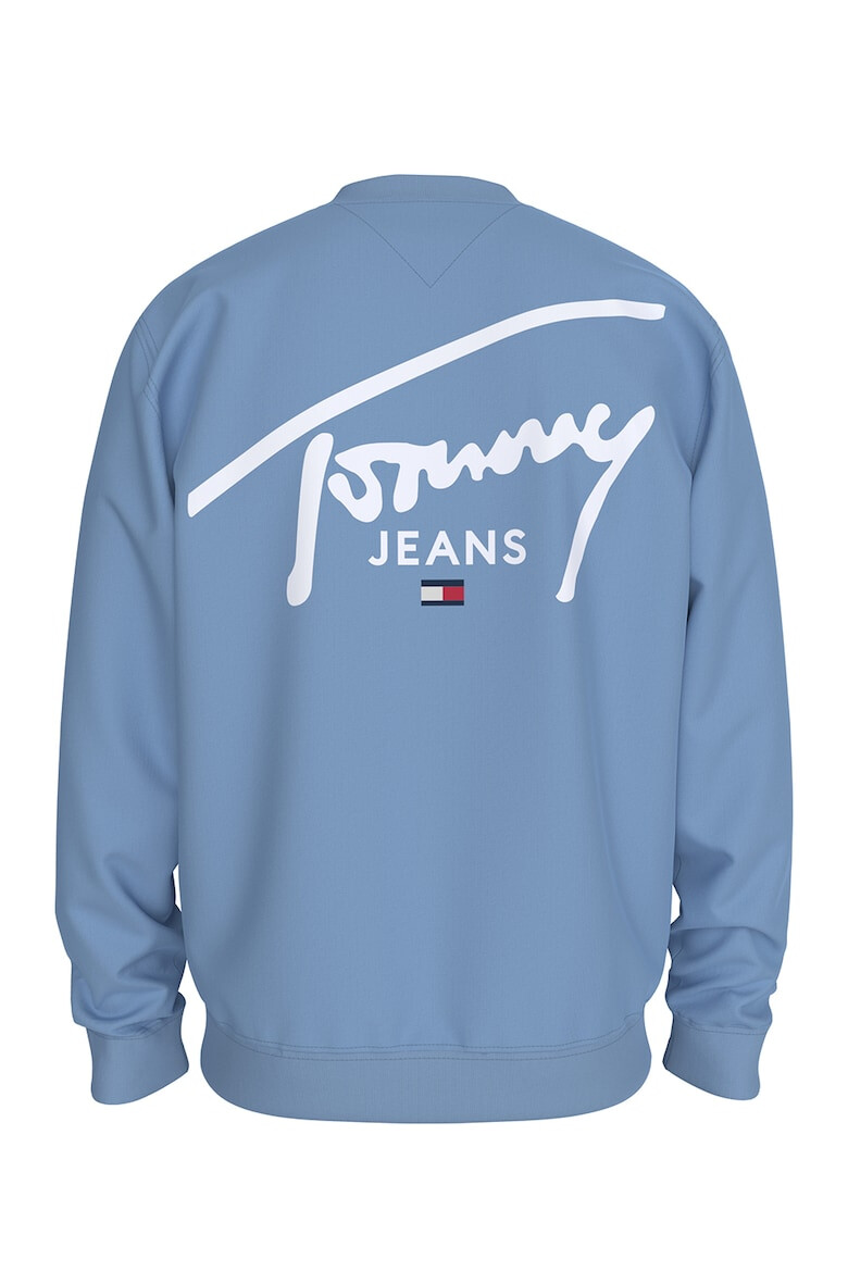 Tommy Jeans Bluza de trening cu imprimeu logo si decolteu la baza gatului - Pled.ro