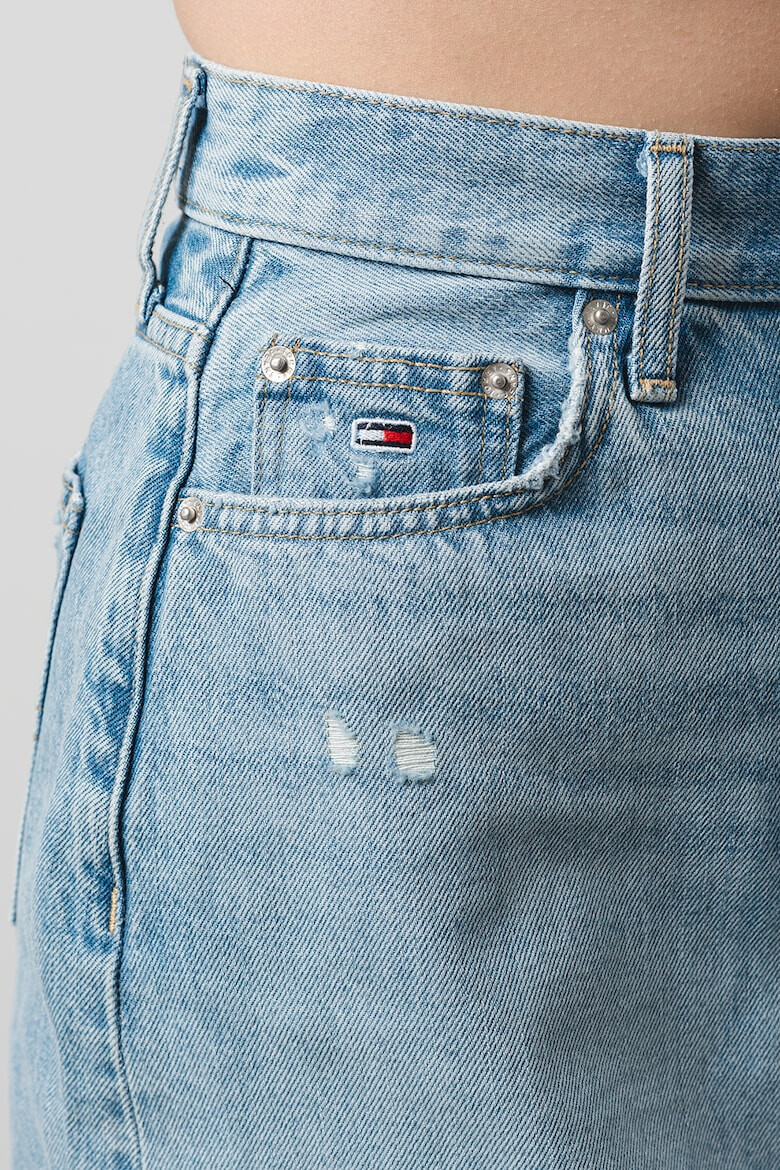 Tommy Jeans Fusta de denim cu croiala in A - Pled.ro