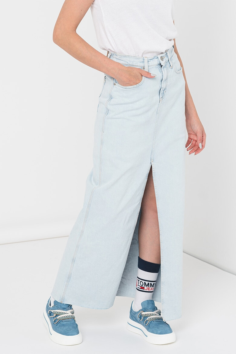 Tommy Jeans Fusta maxi de denim cu slit frontal Claire - Pled.ro