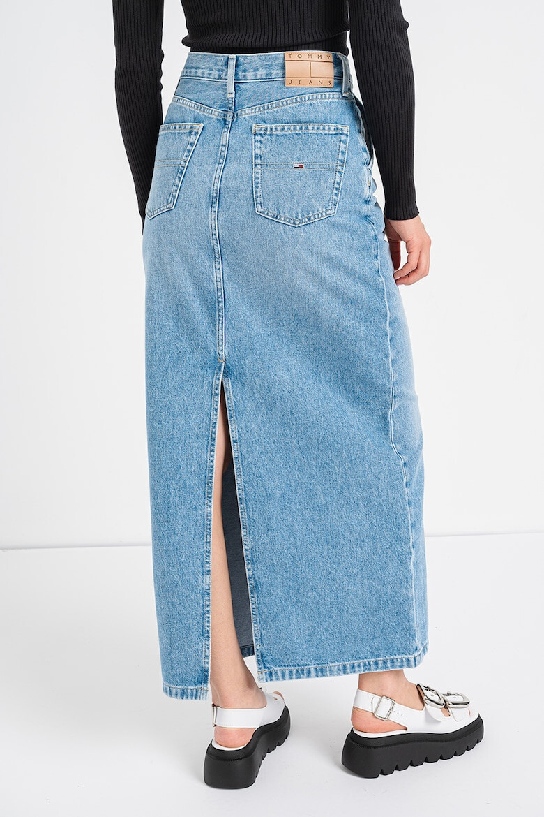 Tommy Jeans Fusta maxi din denim cu aspect decolorat - Pled.ro