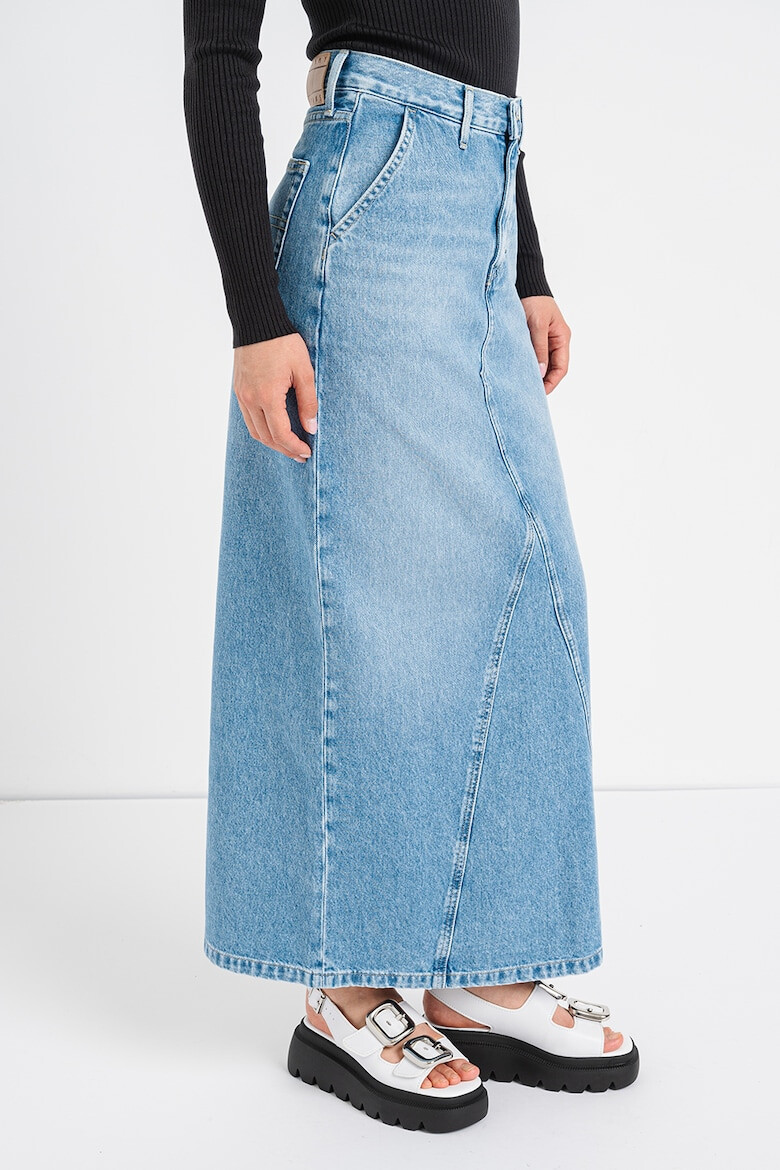 Tommy Jeans Fusta maxi din denim cu aspect decolorat - Pled.ro