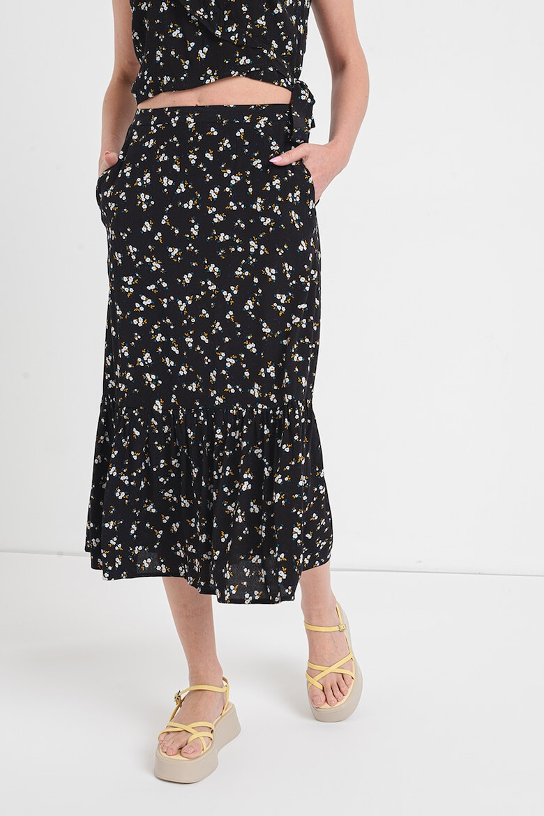 Tommy Jeans Fusta midi cu model floral si buzunare laterale - Pled.ro