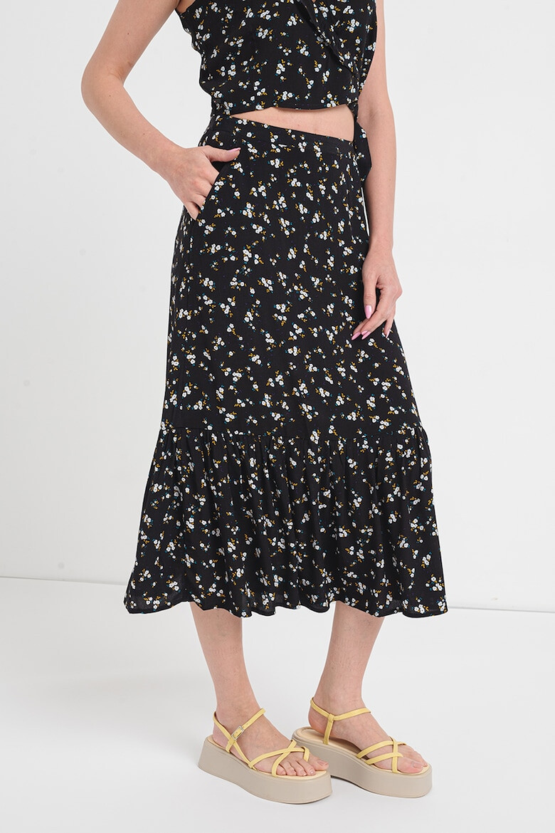 Tommy Jeans Fusta midi cu model floral si buzunare laterale - Pled.ro