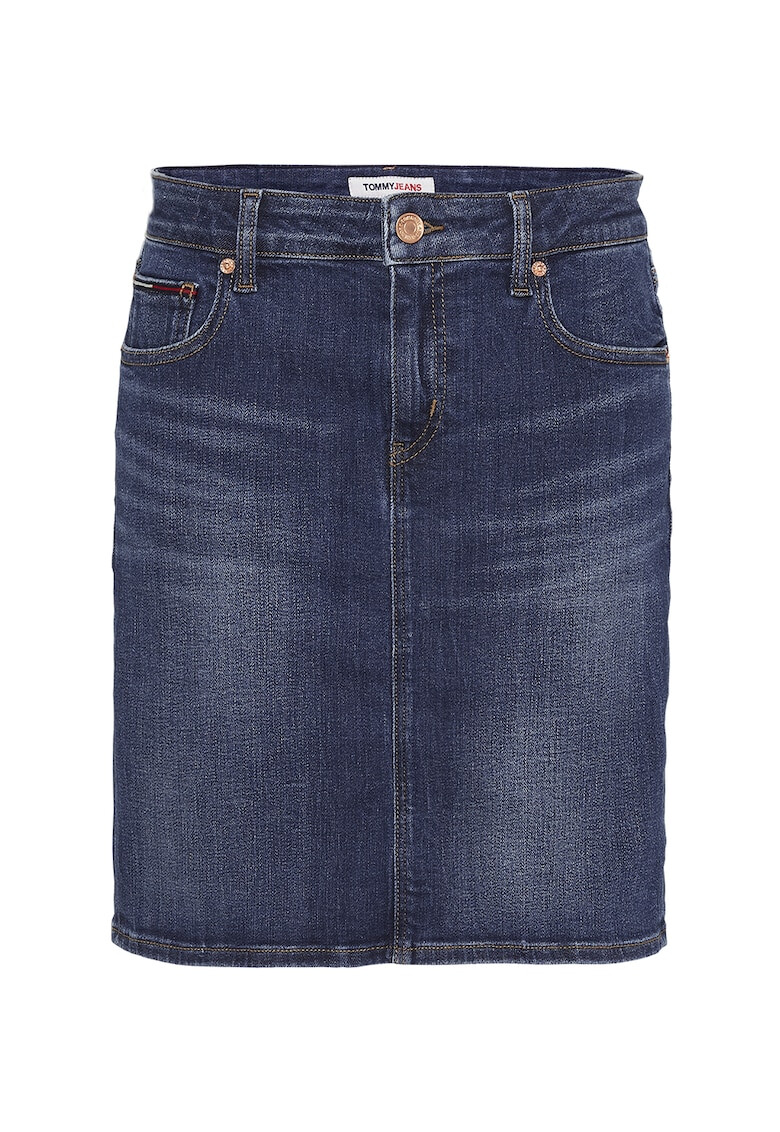 Tommy Jeans Fusta midi din denim - Pled.ro