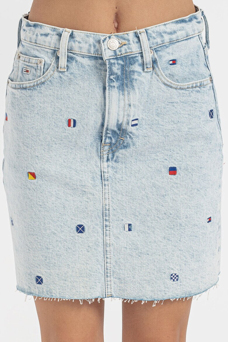 Tommy Jeans Fusta mini din denim cu 5 buzunare - Pled.ro