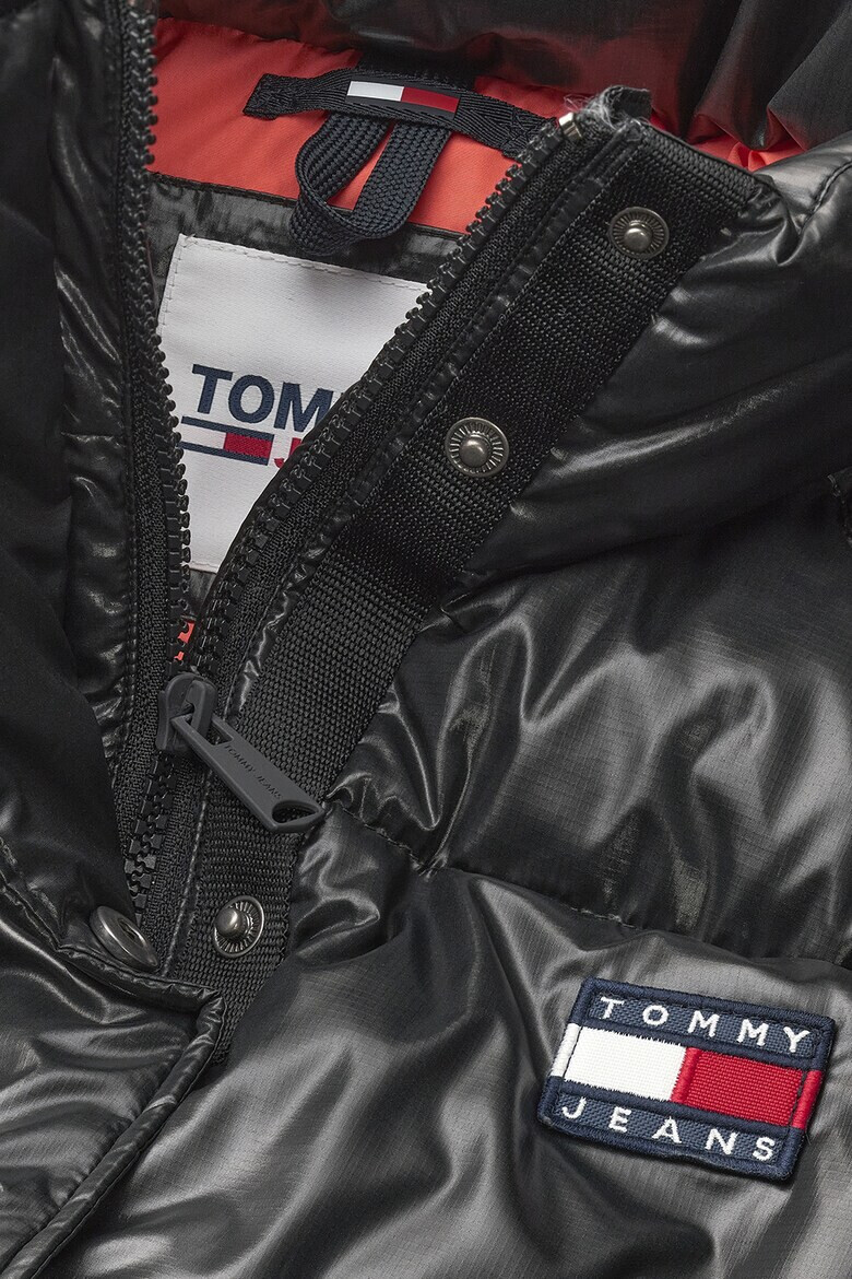 Tommy Jeans Geaca cu aspect matlasat si aplicatie logo - Pled.ro