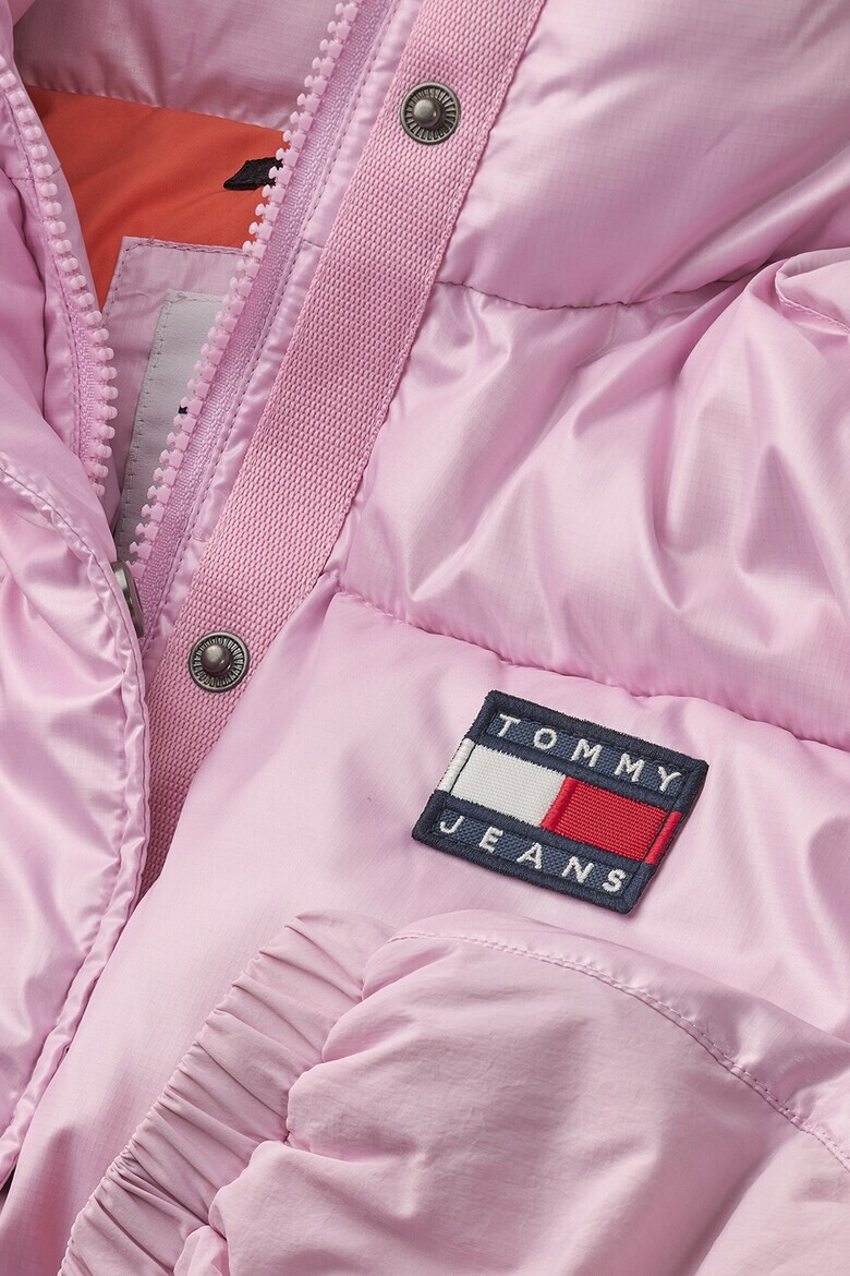 Tommy Jeans Geaca cu aspect matlasat si aplicatie logo - Pled.ro