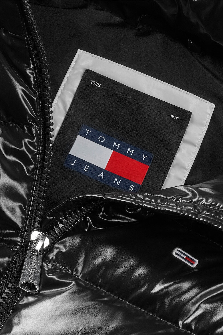 Tommy Jeans Geaca cu umplutura de puf si garnituri de blana sintetica - Pled.ro