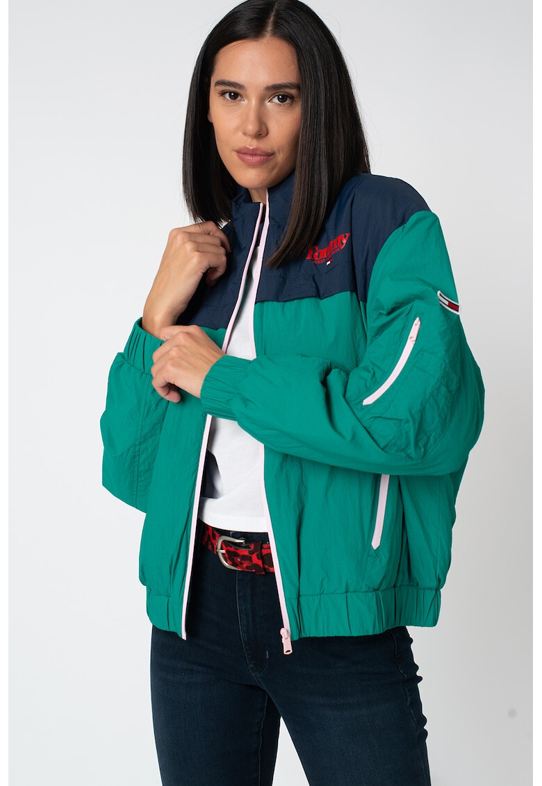 Tommy Jeans Jacheta bomber cu segment contrastant - Pled.ro