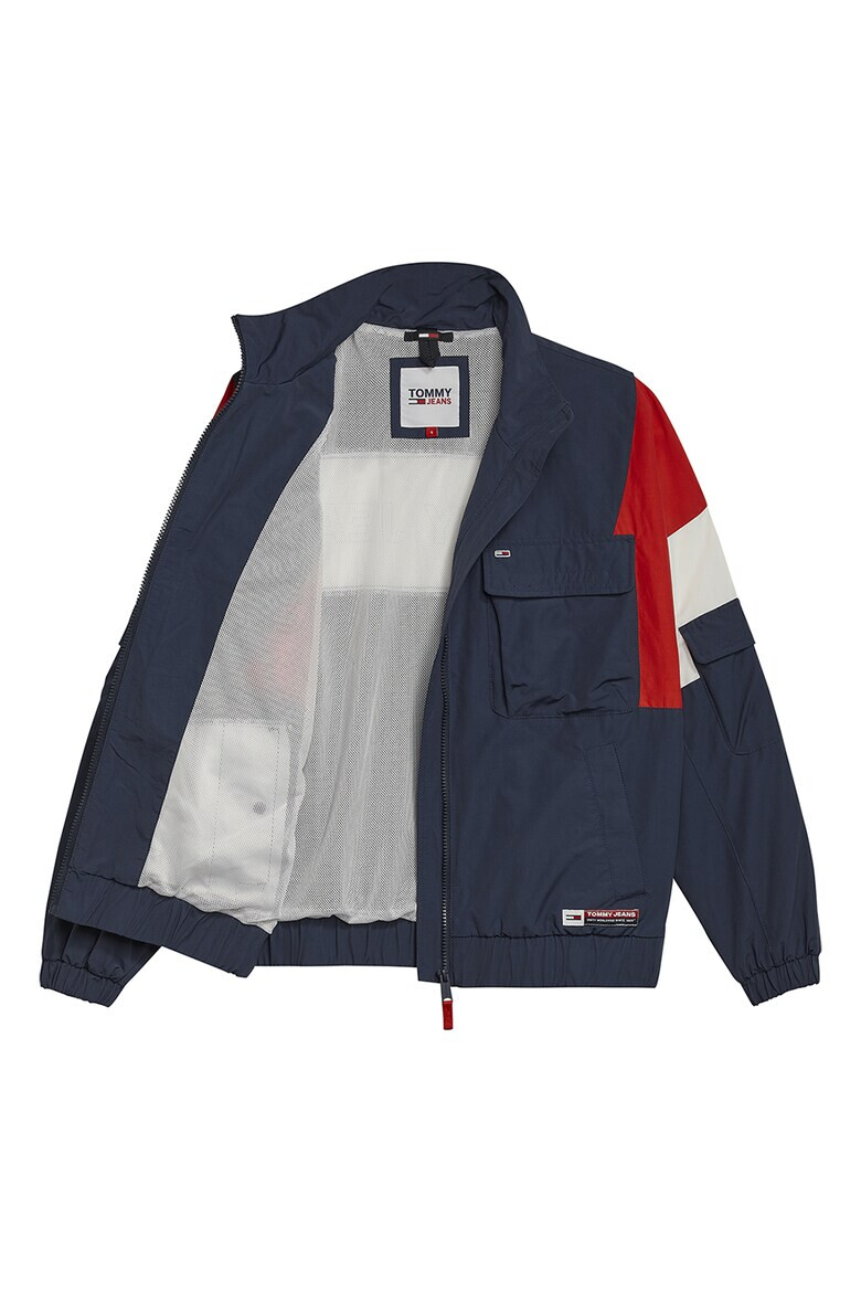 Tommy Jeans Jacheta din amestec de bumbac organic cu model colorblock - Pled.ro