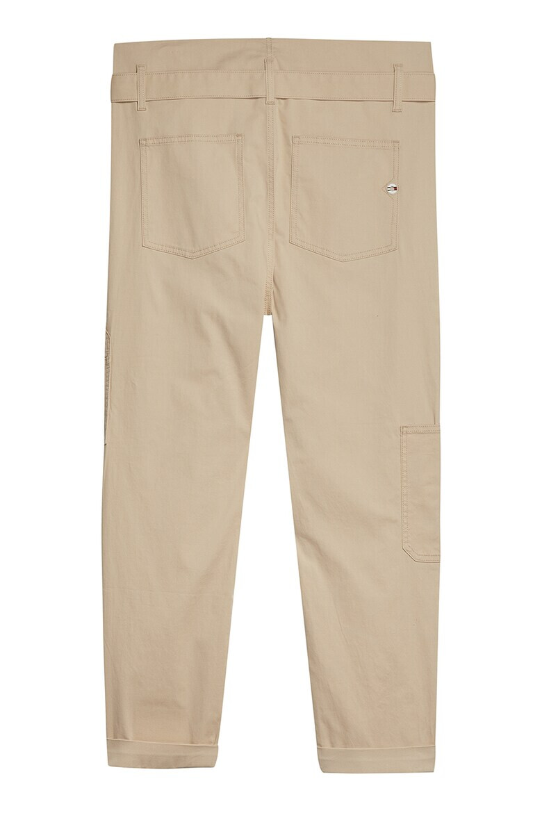 Tommy Jeans Pantaloni cargo din amestec de bumbac organic cu o curea cu inel D - Pled.ro