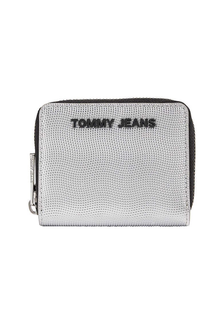 Tommy Jeans Portofel mic de piele ecologica cu aspect metalizat - Pled.ro