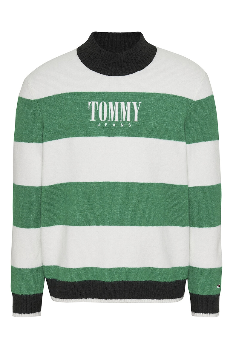 Tommy Jeans Pulover in dungi cu logo brodat - Pled.ro