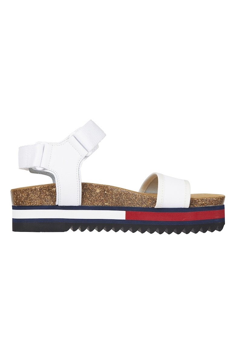 Tommy Jeans Sandale de piele cu benzi velcro - Pled.ro