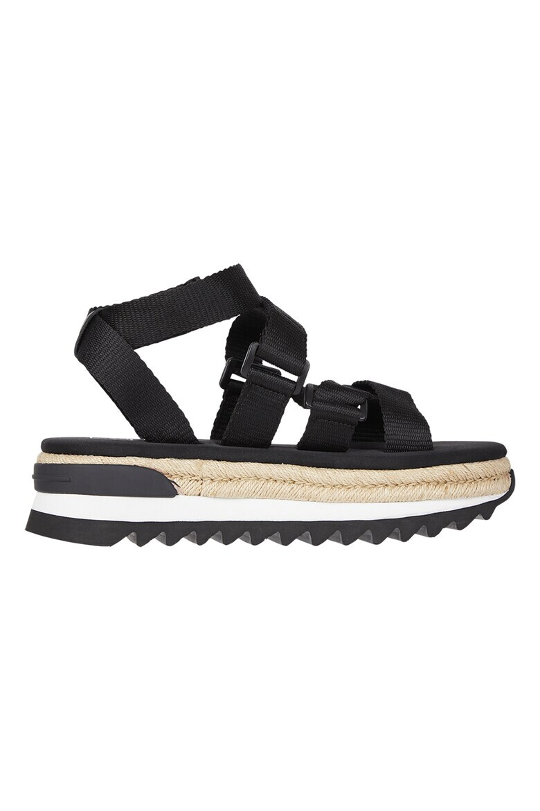 Tommy Jeans Sandale flatform cu aplicatii de iuta - Pled.ro