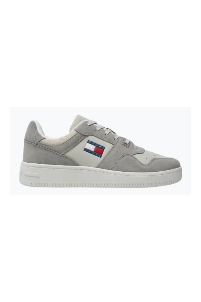 Tommy Jeans Sneakers barbati Classic Cupsole Low Laceup Nbs YM0YM01002 Gri - Pled.ro