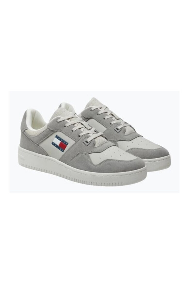 Tommy Jeans Sneakers barbati Classic Cupsole Low Laceup Nbs YM0YM01002 Gri - Pled.ro