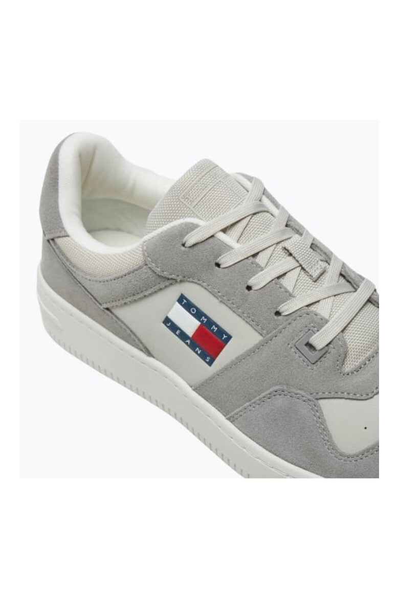 Tommy Jeans Sneakers barbati Classic Cupsole Low Laceup Nbs YM0YM01002 Gri - Pled.ro