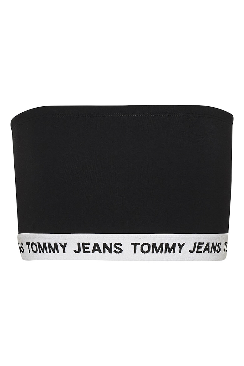 Tommy Jeans Sutien bandeau din amestec de bumbac organic cu banda logo - Pled.ro