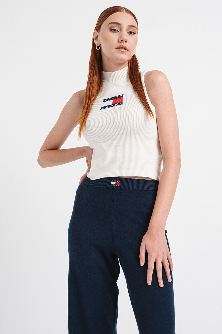 Tommy Jeans Top striat cu logo pe piept - Pled.ro