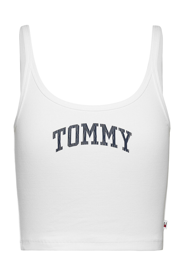 Tommy Jeans Top crop cu aspect striat - Pled.ro