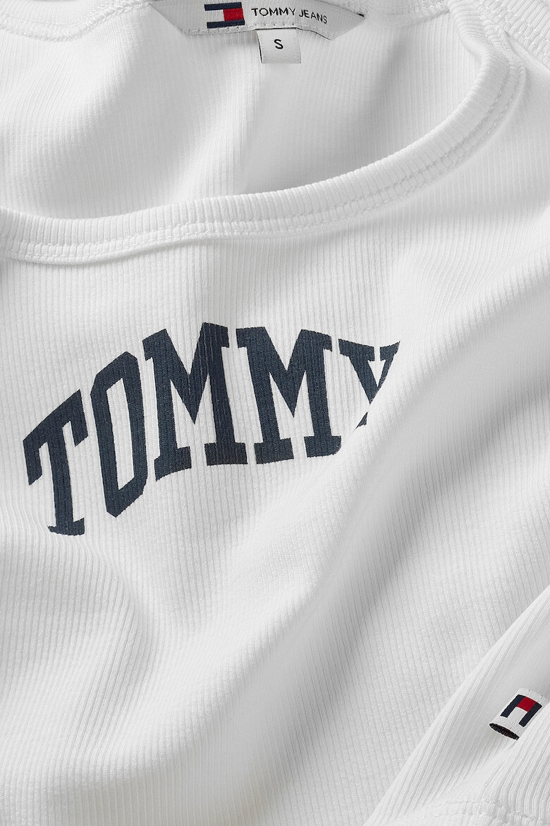 Tommy Jeans Top crop cu aspect striat - Pled.ro