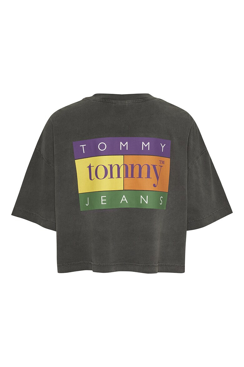 Tommy Jeans Tricou crop de bumbac organic cu logo - Pled.ro