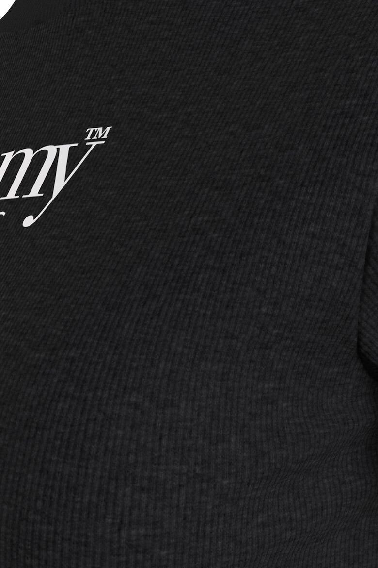 Tommy Jeans Tricou crop din amestec de bumbac organic cu logo - Pled.ro