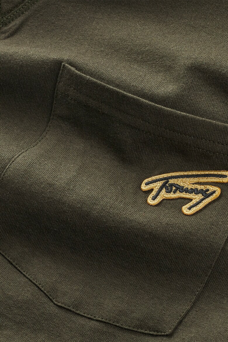 Tommy Jeans Tricou cu decolteu la baza gatului cu buzunar aplicat pe piept - Pled.ro