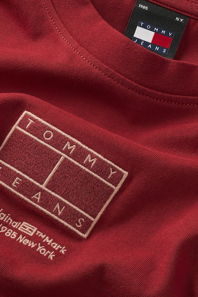 Tommy Jeans Tricou cu decolteu la baza gatului din bumbac cu logo - Pled.ro