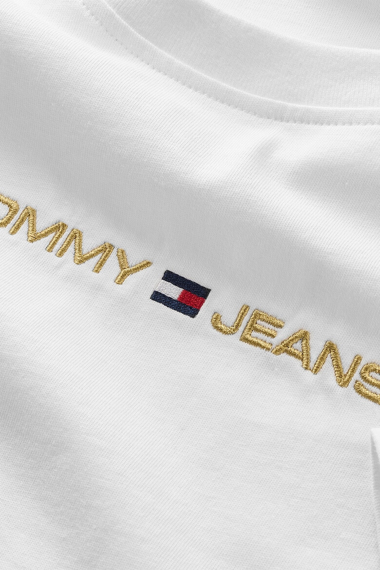 Tommy Jeans Tricou cu decolteu la baza gatului si broderie logo - Pled.ro