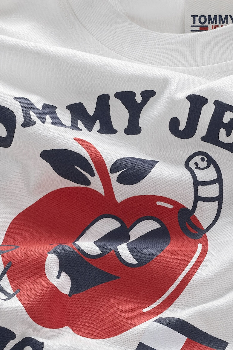 Tommy Jeans Tricou cu decolteu la baza gatului si imprimeu - Pled.ro