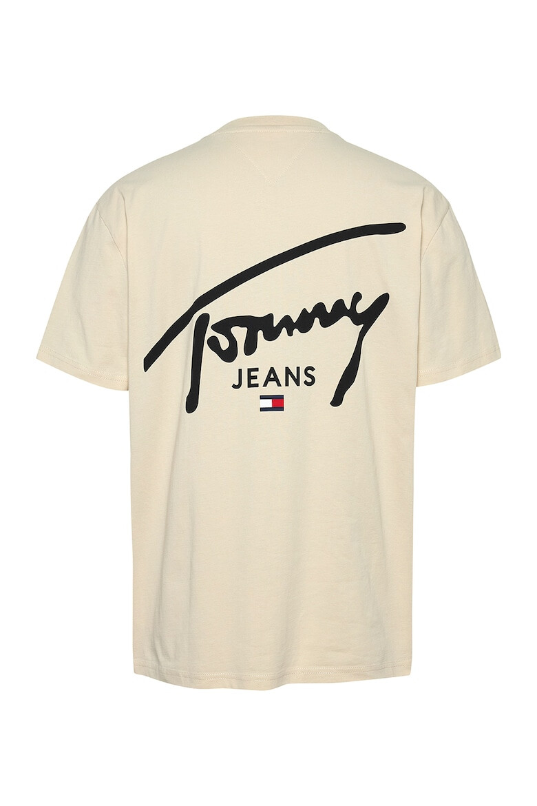 Tommy Jeans Tricou cu decolteu la baza gatului si imprimeu logo - Pled.ro