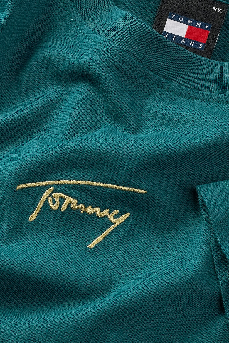 Tommy Jeans Tricou cu decolteu la baza gatului si logo - Pled.ro